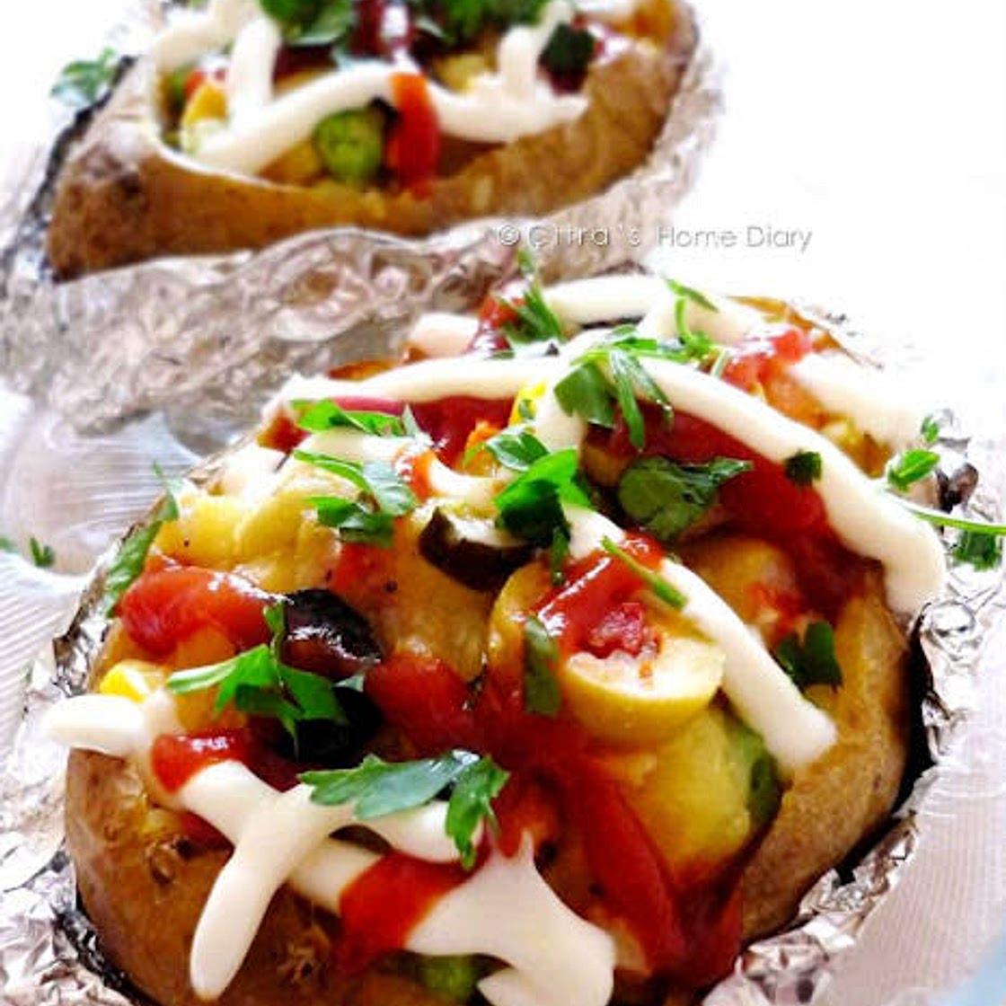 Baked potato on the Turkish way