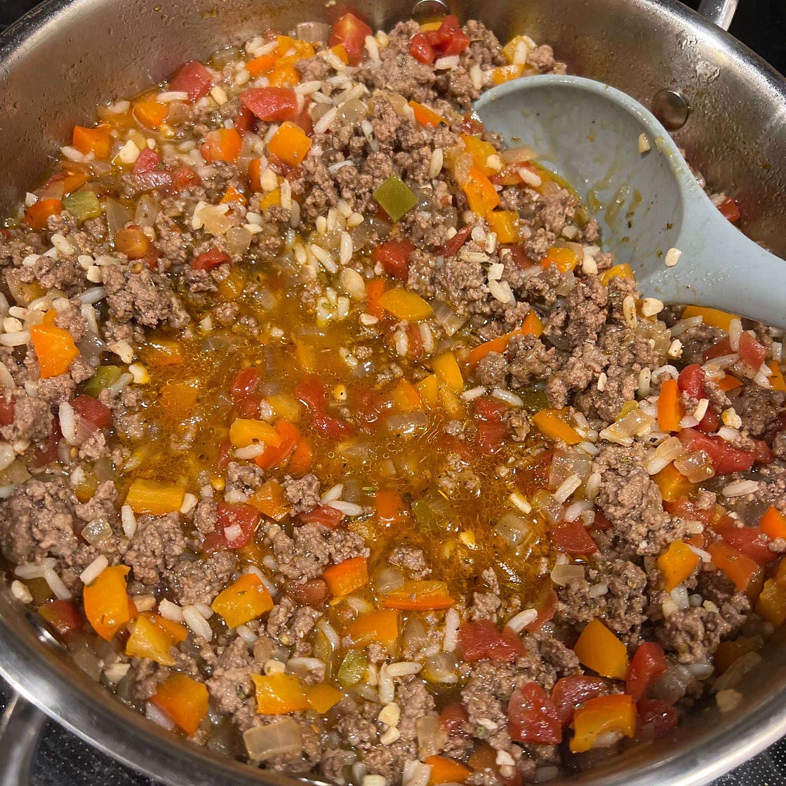 Ground Beef and Rice Skillet Dinner
