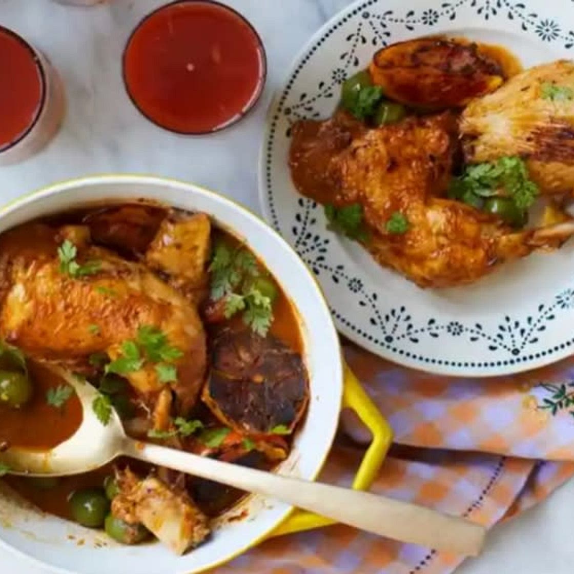 Pot-roast chicken with ’nduja, fennel and winter citrus