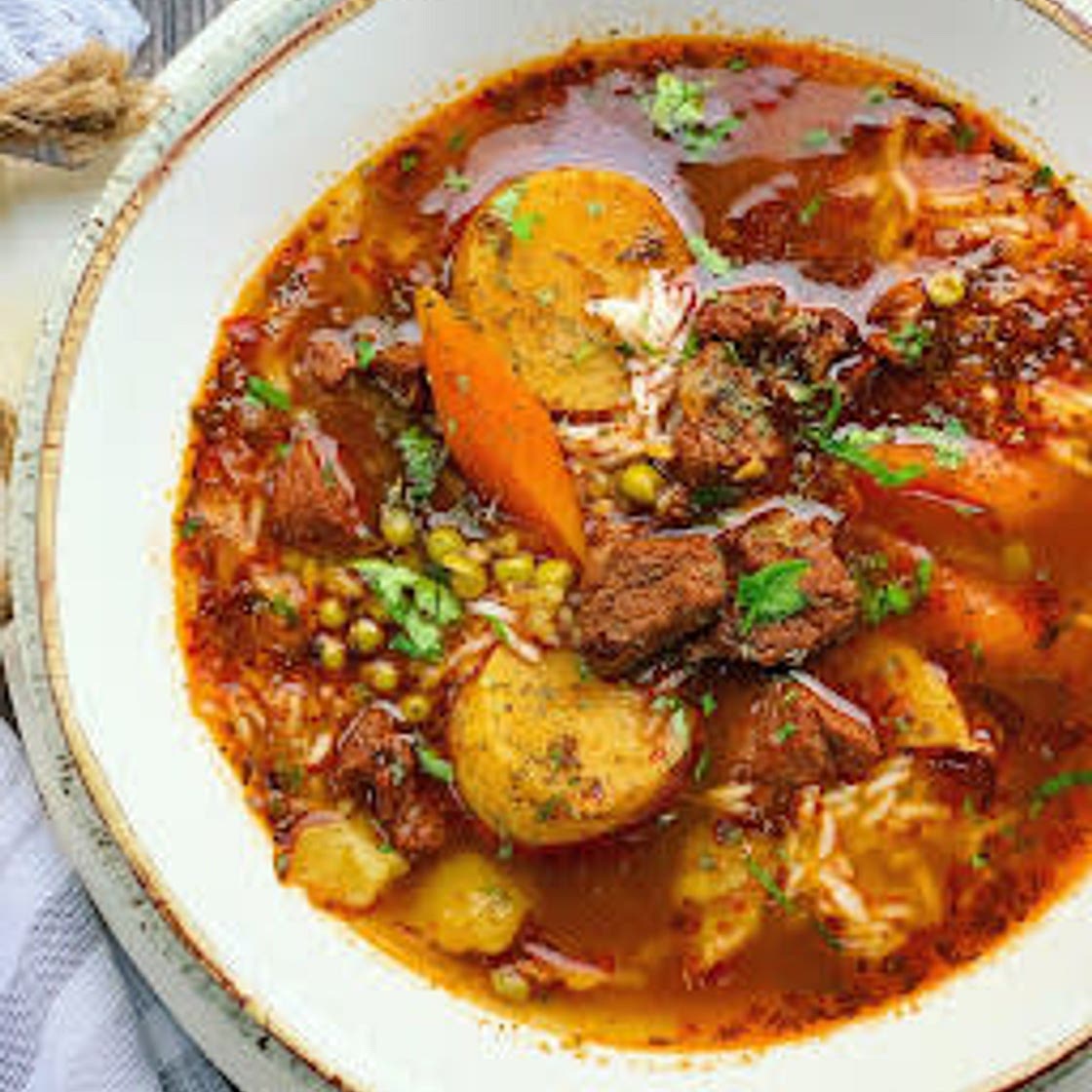 turkish style lamb & vegetable stew (kuzu etli sebzeli sulu yemek)