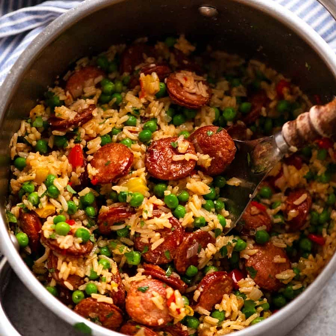 Rice and sausage