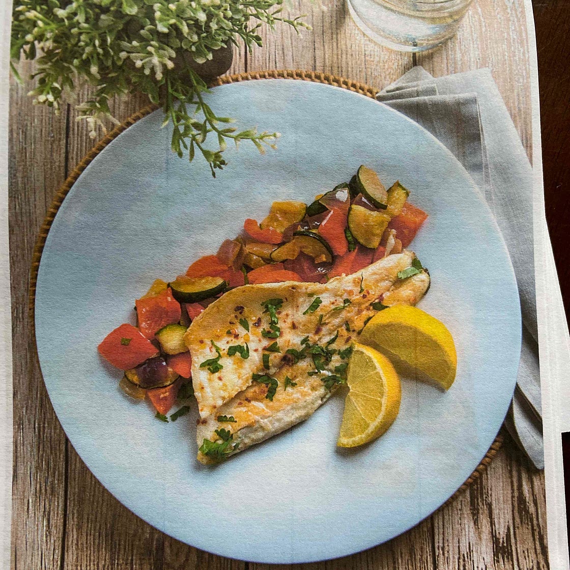PAN-FRIED SEA BASS WITH  GARLIC AND CHILLI