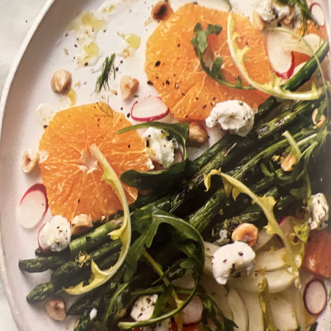 Citrus, fennel and asparagus salad