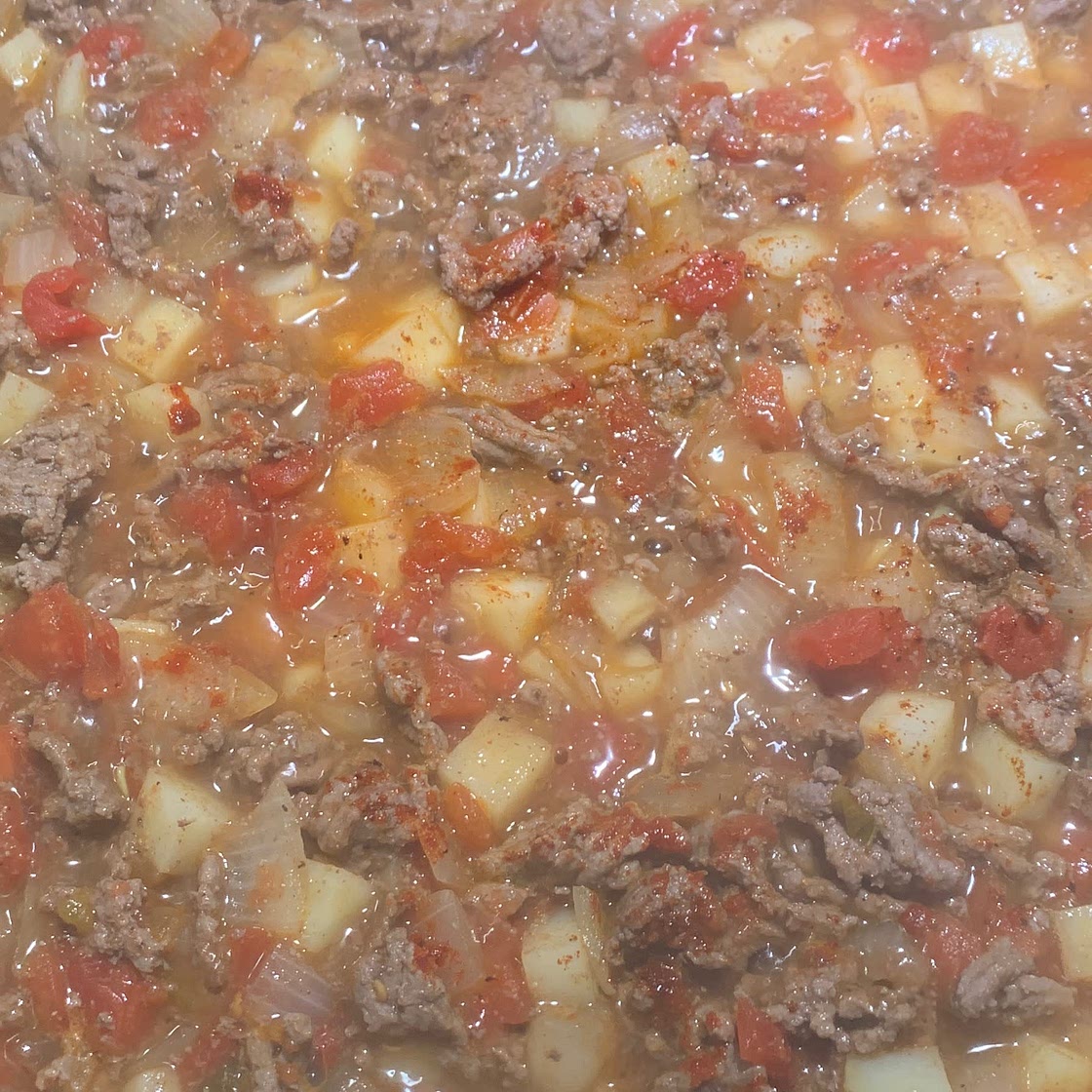 Hamburger & Potatoes (Cheney Recipe)