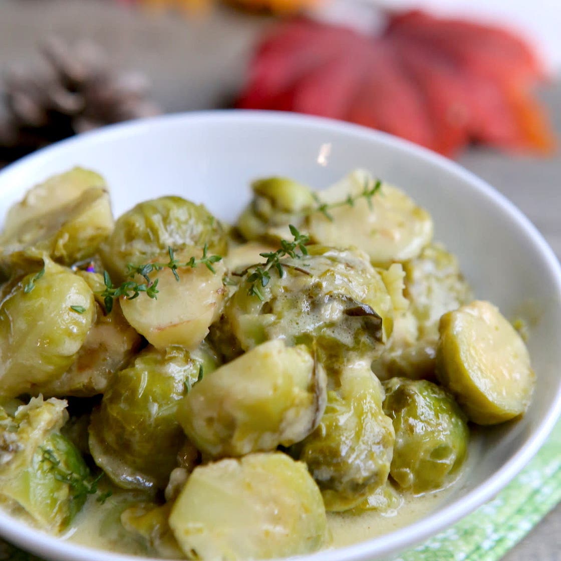 Chou Bruxelles creme moutarde