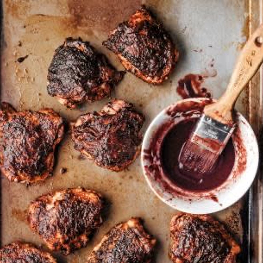Grilled Chicken w/ Blackberry Bbq