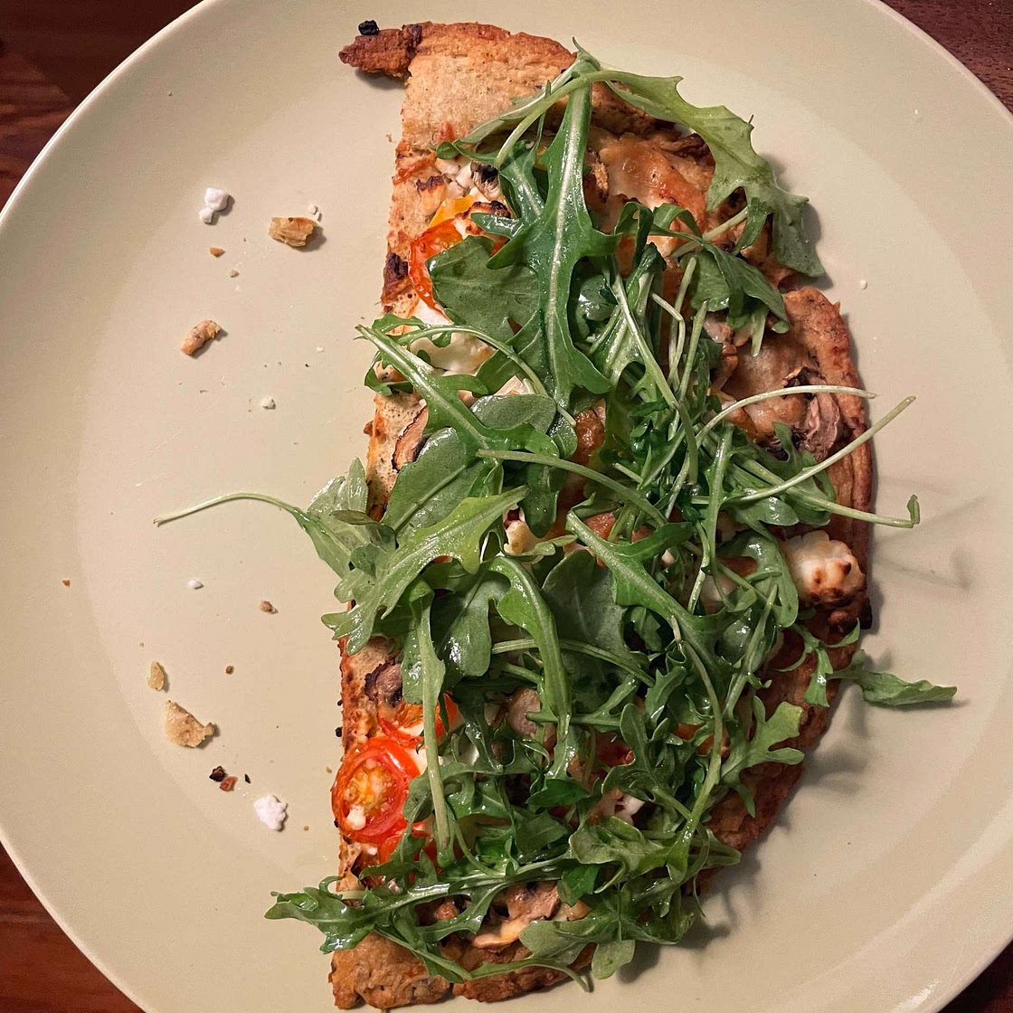 Green and White Pizza