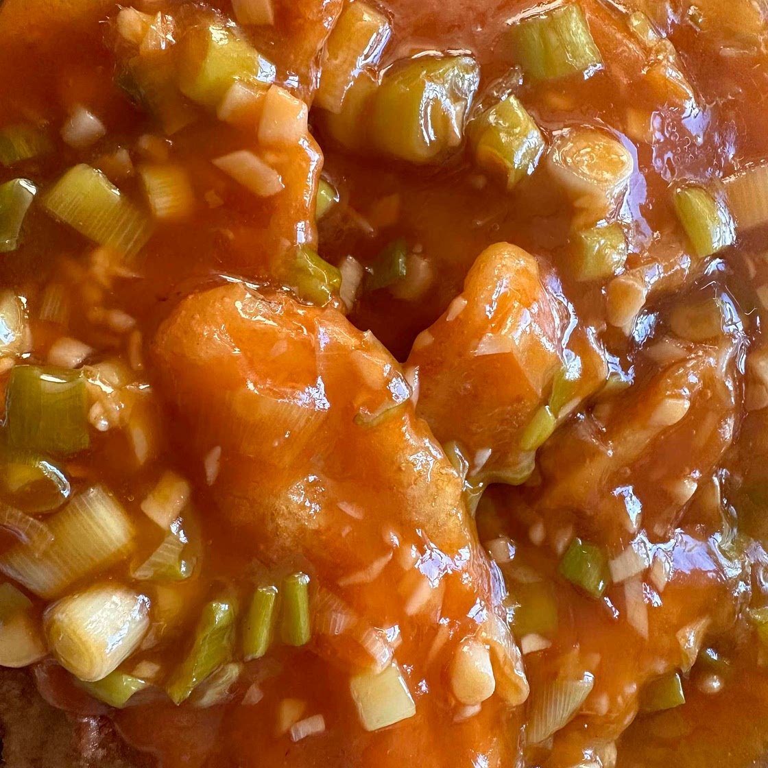 Fish in sweet and sou sauce 