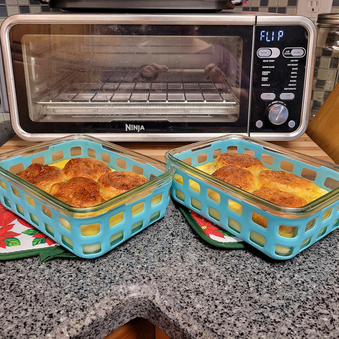 Cinnamon roll French toast custard casserole