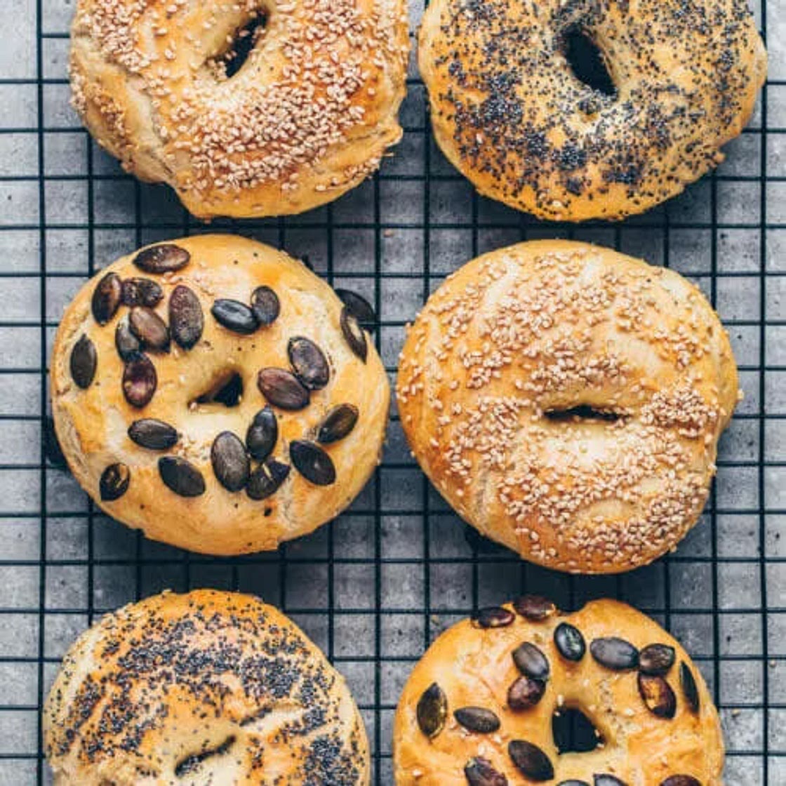 Homeade vegan bagels 