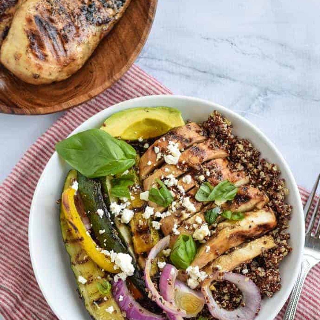 Meal Prep Grilled Chicken Grain Bowls