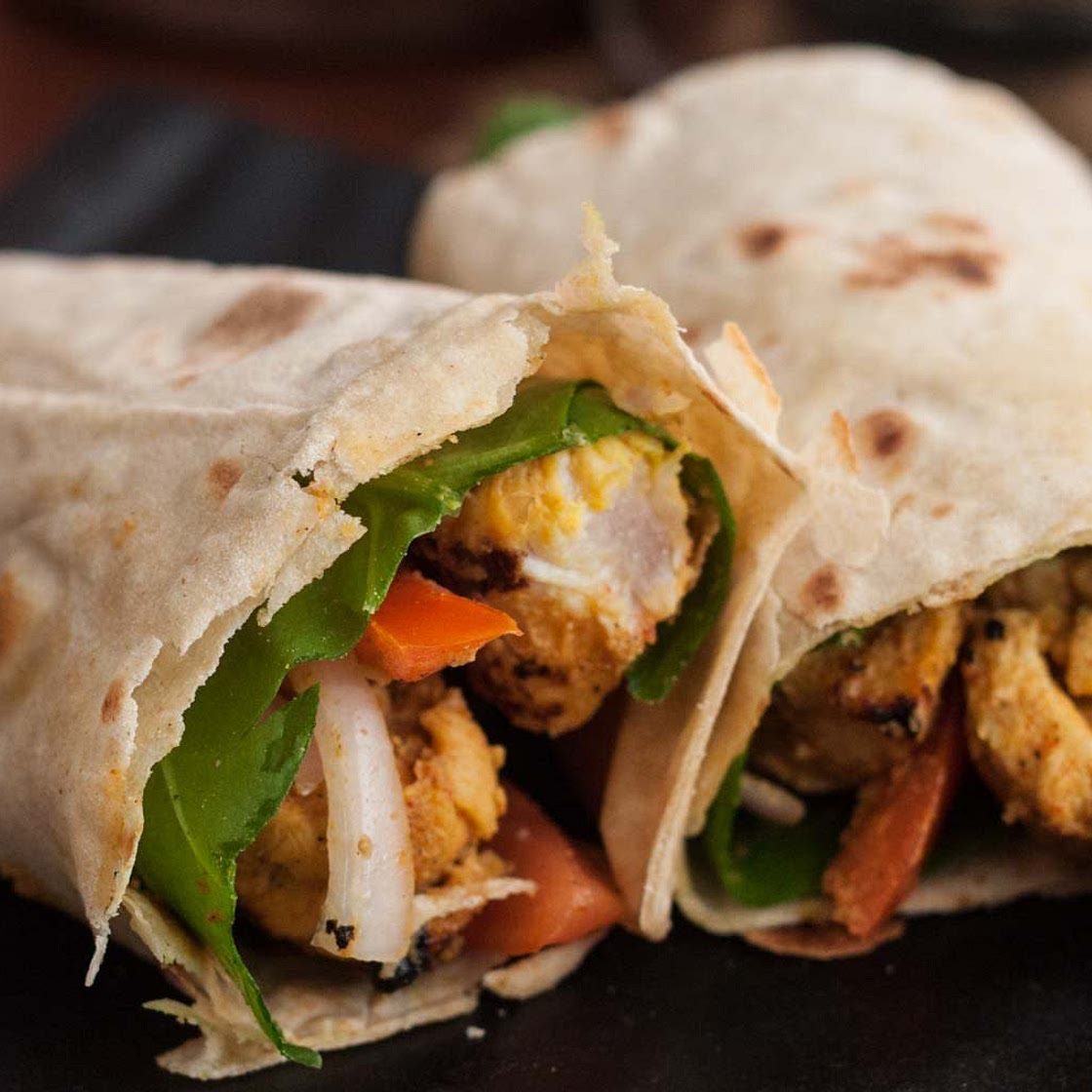 Chicken tikka tortilla