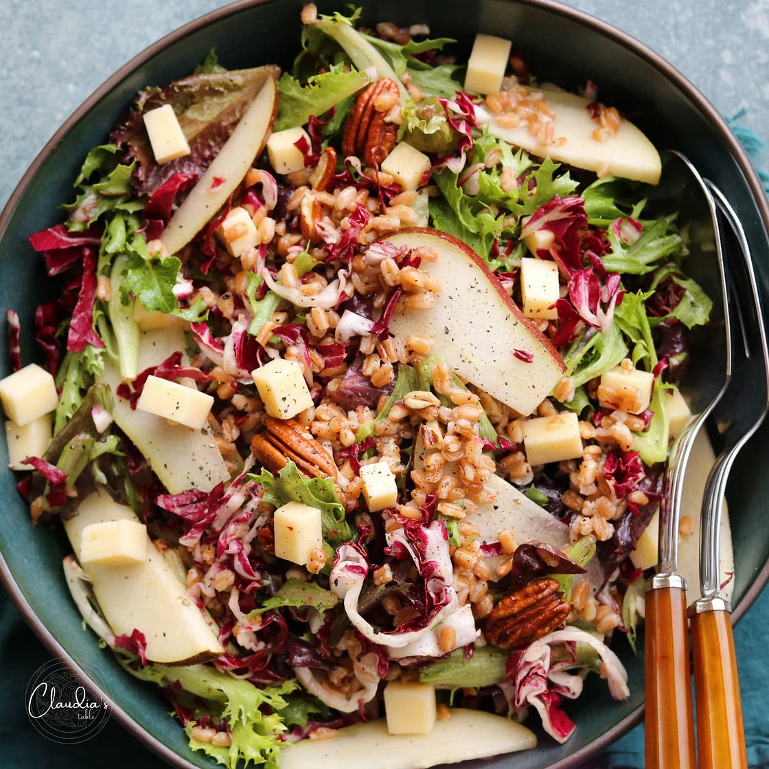 Radicchio Pear Salad with Maple Vinaigrette