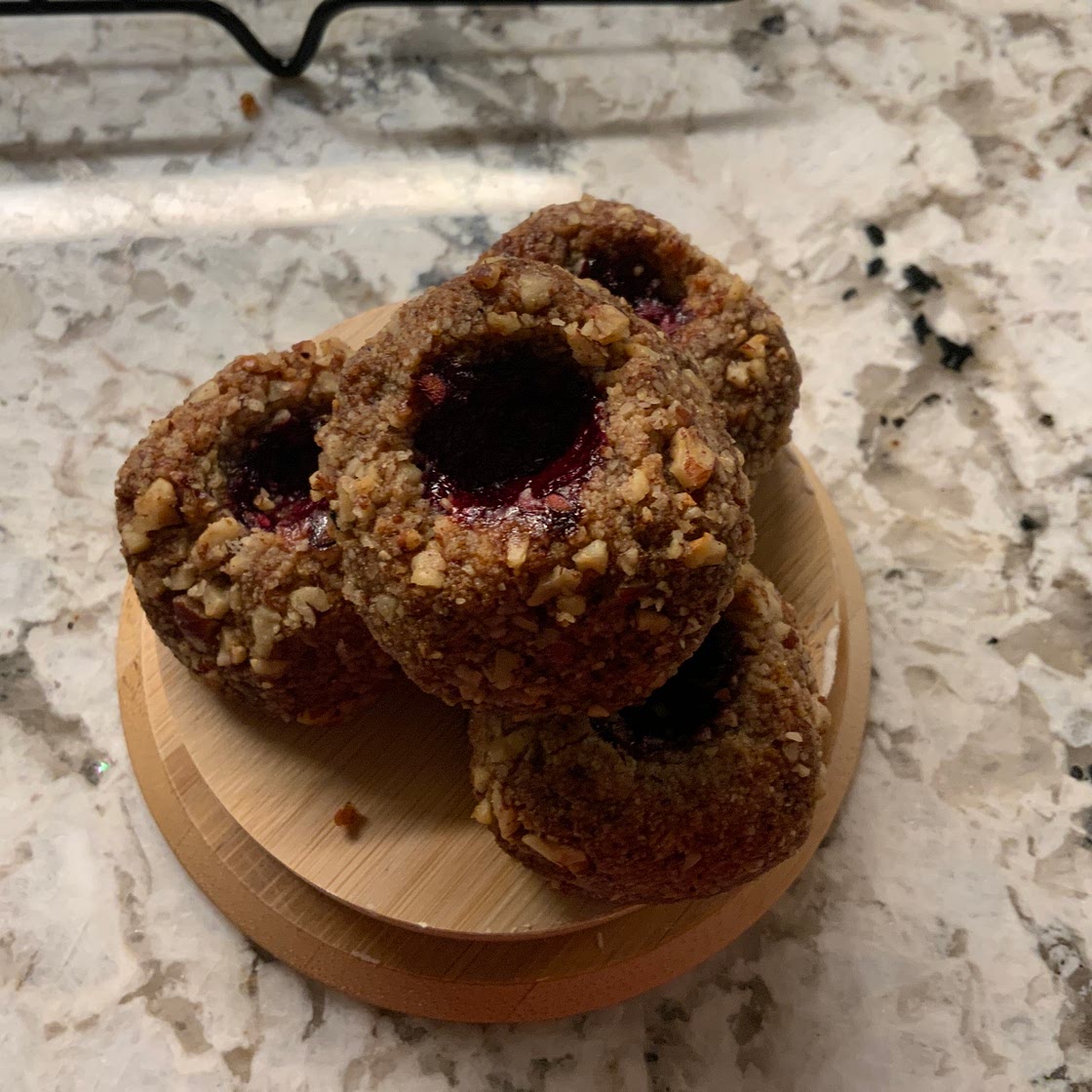 Pecan Thumbprint Cookies