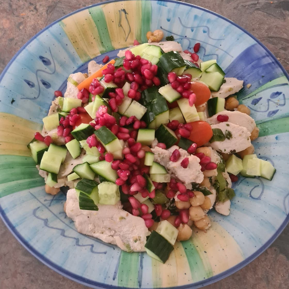 ZAATAR CHICKEN AND CHICKPEA SALAD