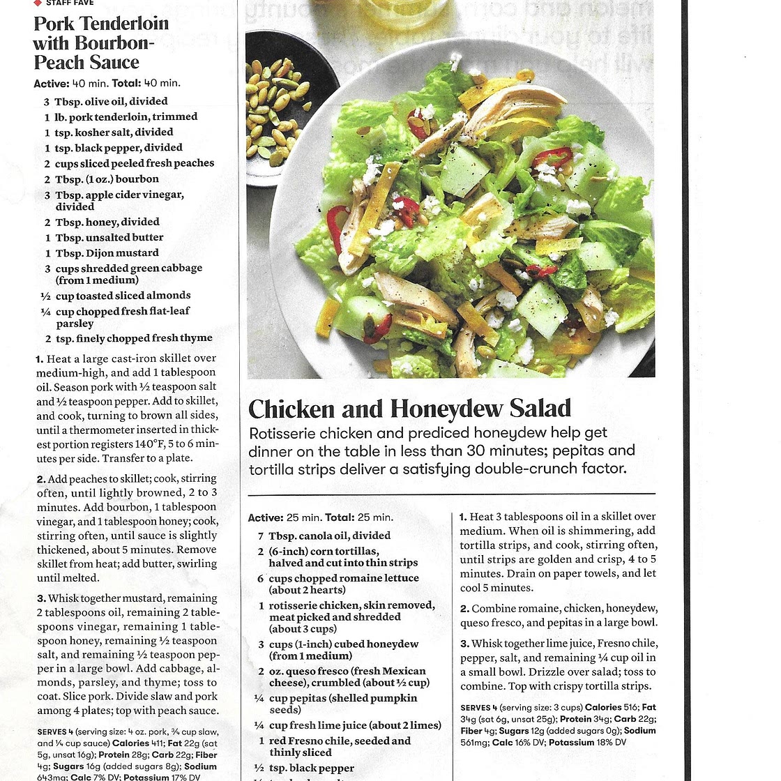 Chicken and Honeydew Sald