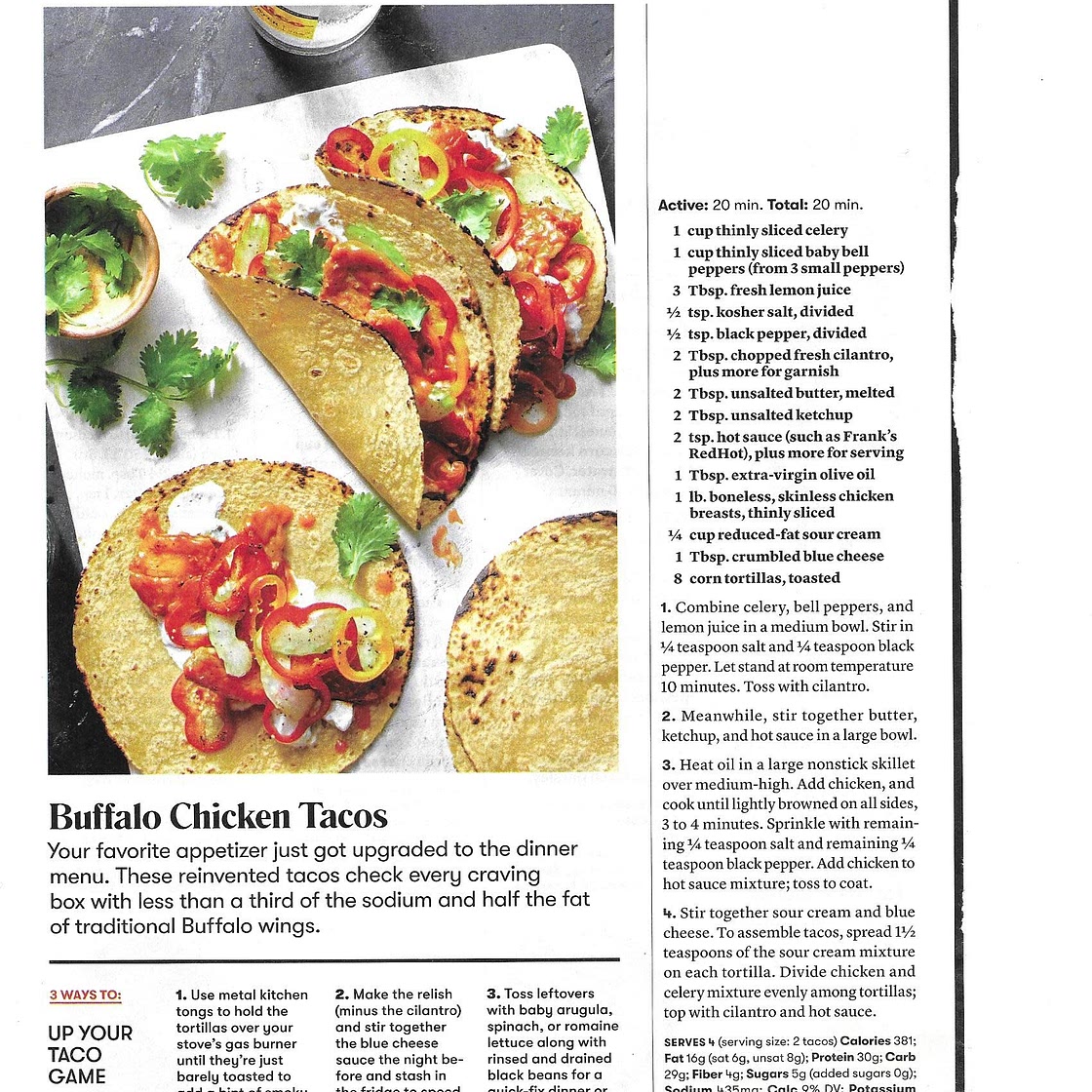 Buffalo Chicken Tacos