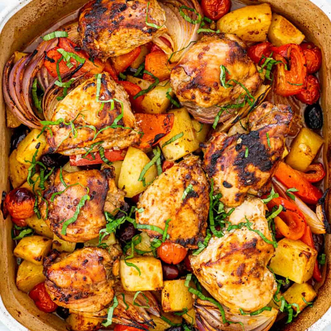 Pan Roasted Chicken potatoes and carrots