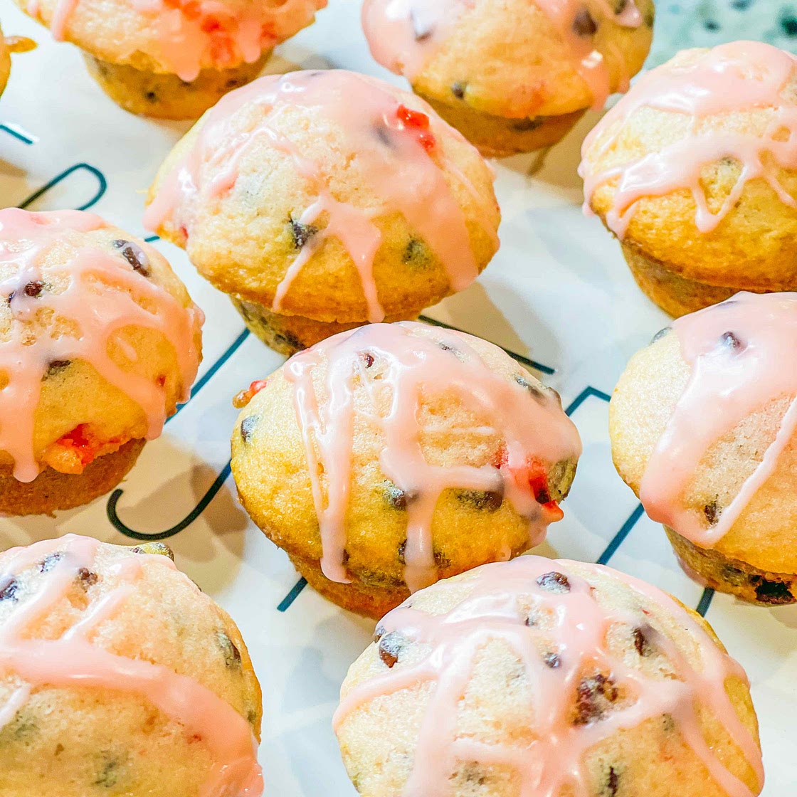 Cherry chocolate chip mini muffins 