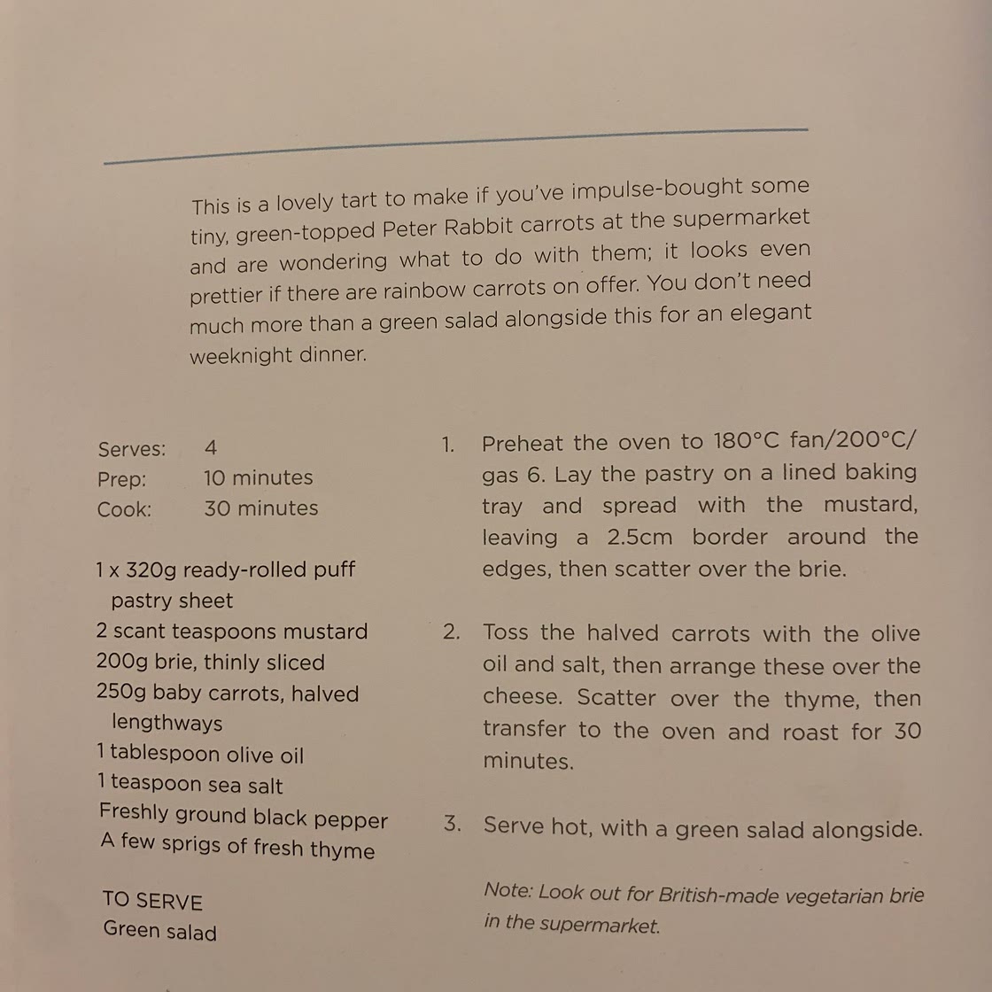Carrot Tarte Tatin