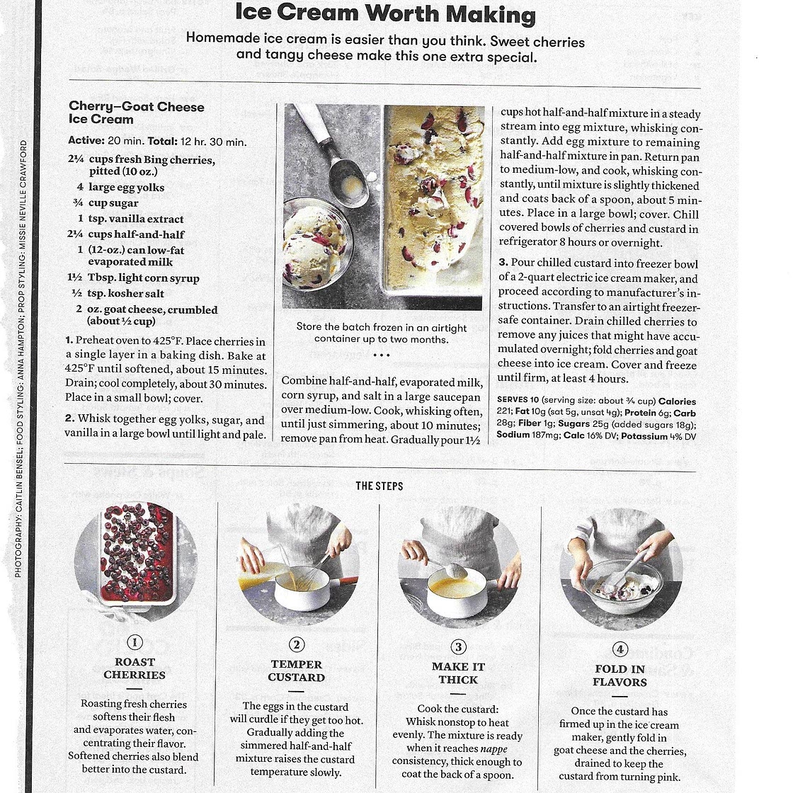Cherry-Goat Cheese Ice Cream
