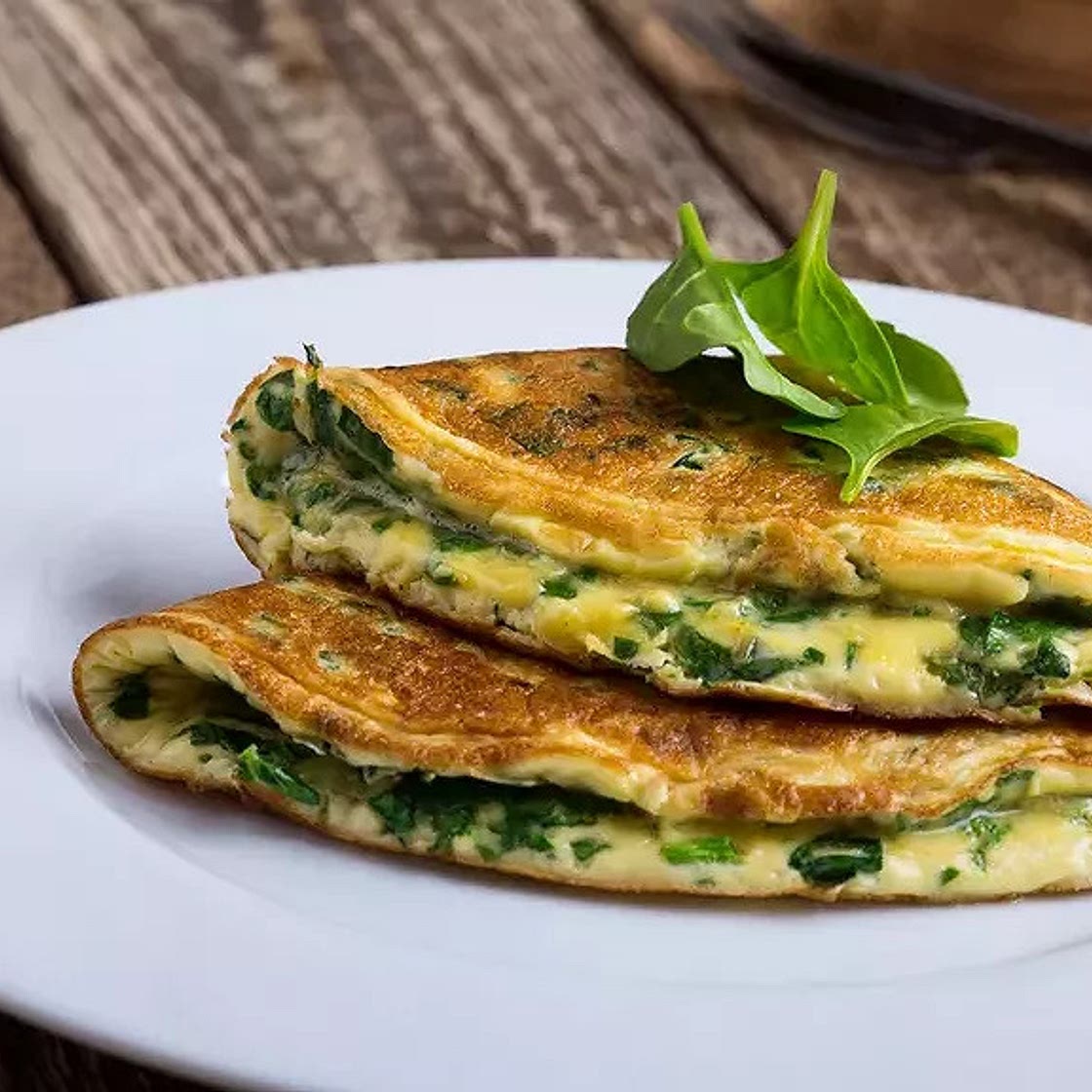 Omelette légère aux épinards facile