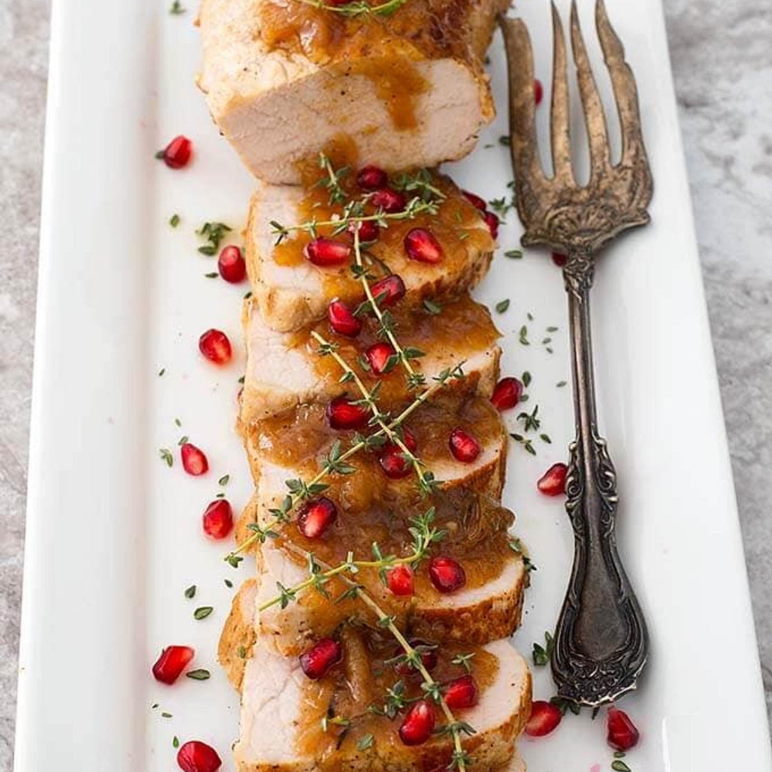 Instant Pot Rosemary Apple Balsamic Pork Tenderloin