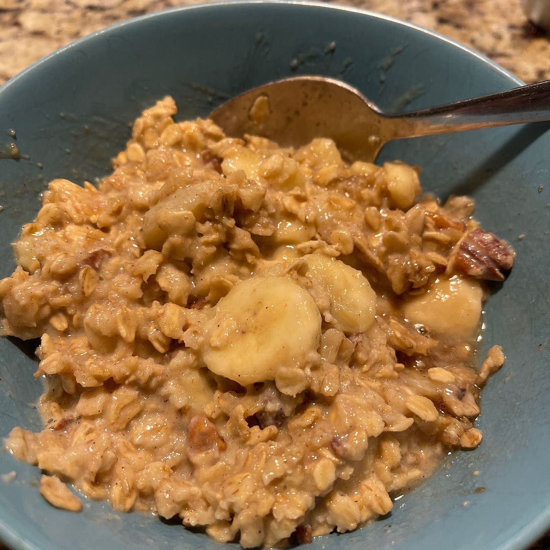 baked banana nut oatmeal