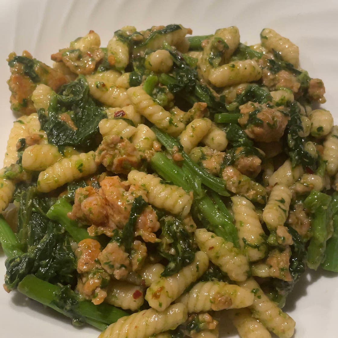 Cavatelli with Rapini and Sausage 