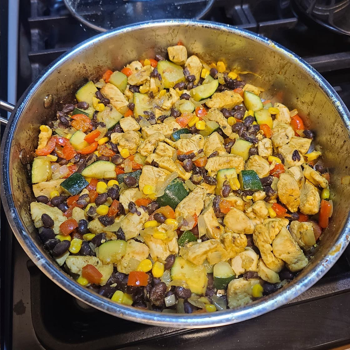 One Pan Sazon Skillet Chicken