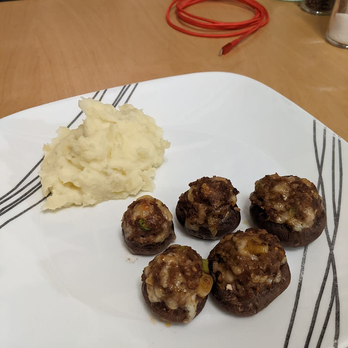 Venison Stuffed Mushrooms