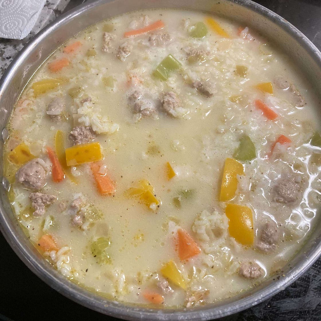 Ground Turkey and Rice Soup