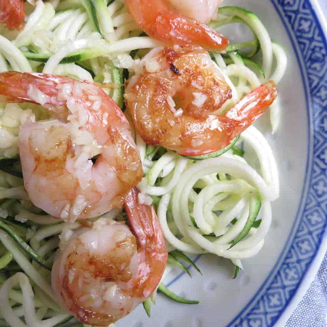 Coconut Garlic Shrimp with Zoodles