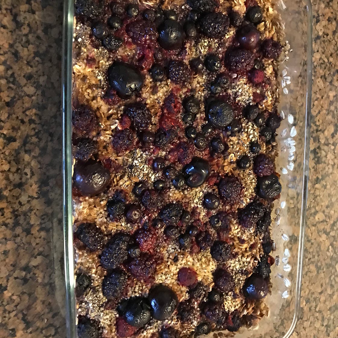 Baked Berry-Cherry Oatmeal