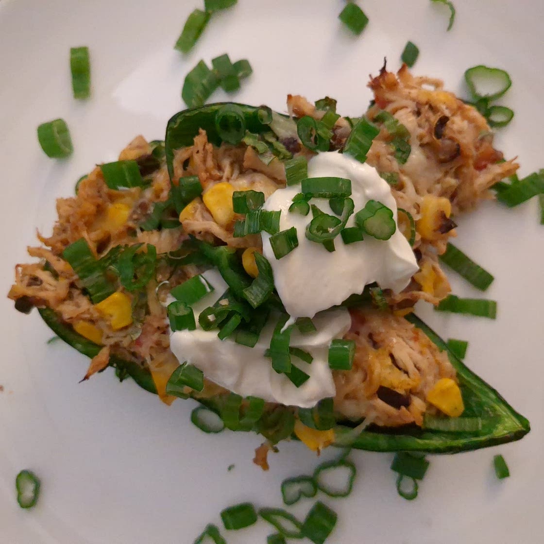 Chicken Stuffed Poblano Peppers