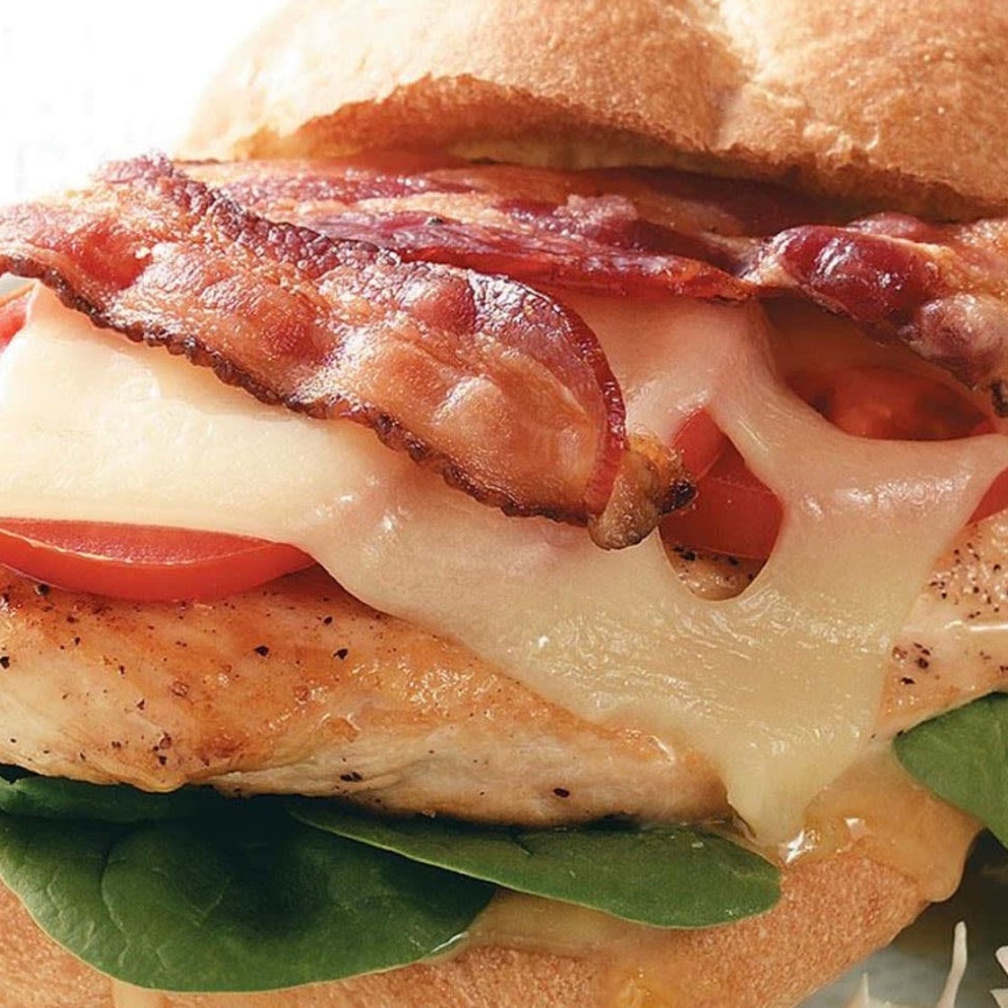 Air fryer bacon chicken sandwiches