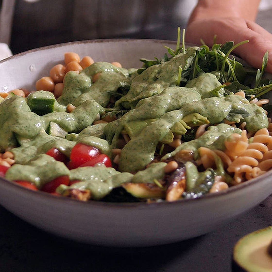 NOURISH BOWL & GREEN GODDESS DRESSING