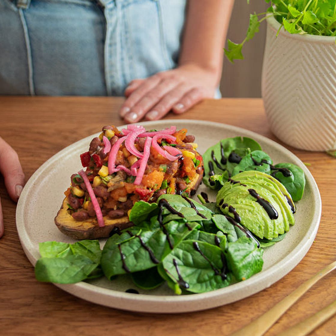 STUFFED SWEET POTATO (MEXICAN)