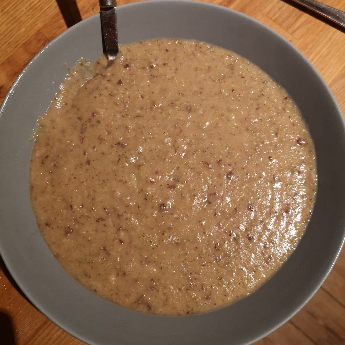 Creamy Vegan Broccoli Chowder with Garlic Croutons