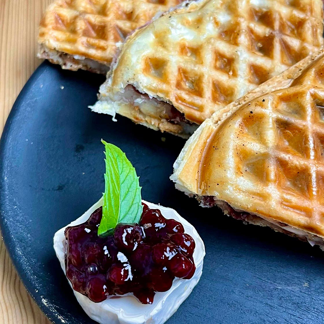 Waffle Maker Goats Cheese Pie