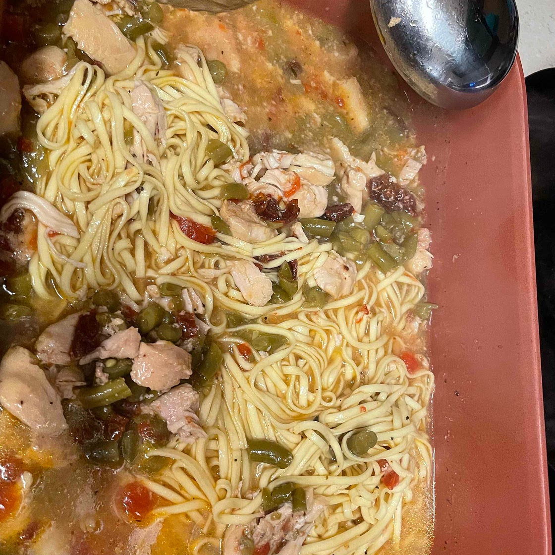 Random ingredient baked chicken soup