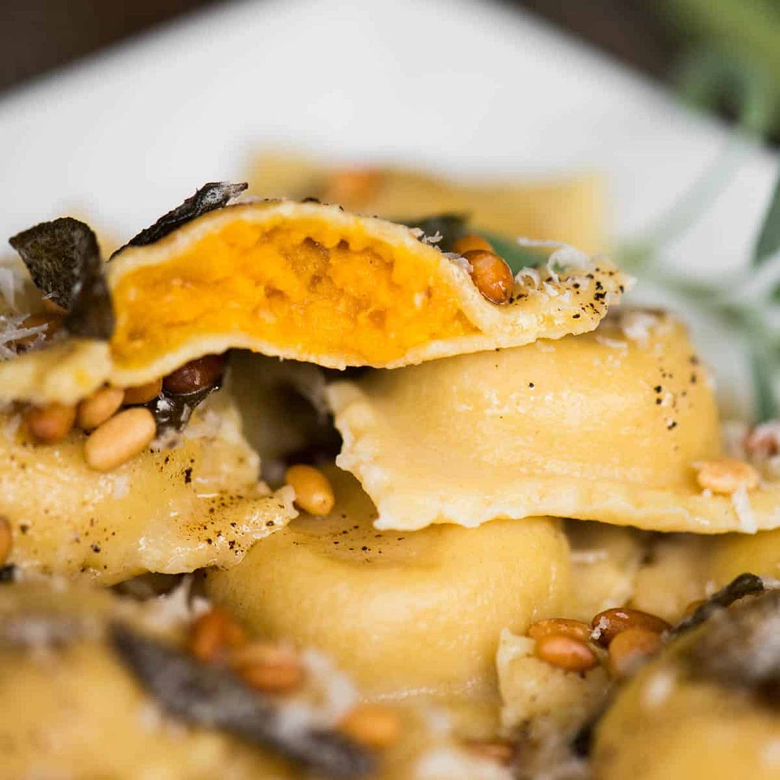 Homemade Butternut Squash Ravioli with Brown Butter Sage Sauce