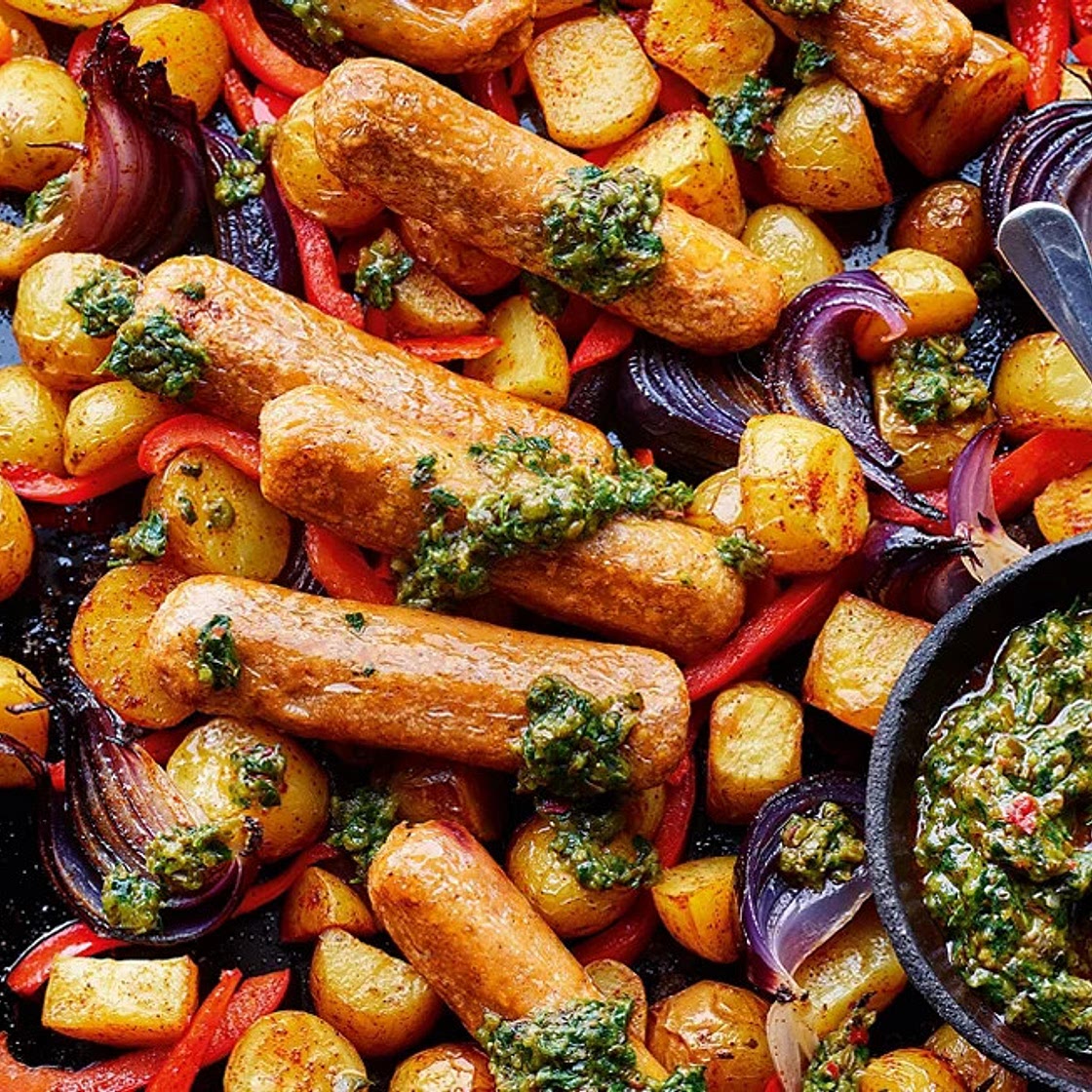 Sausage Bake with Chimichurri
