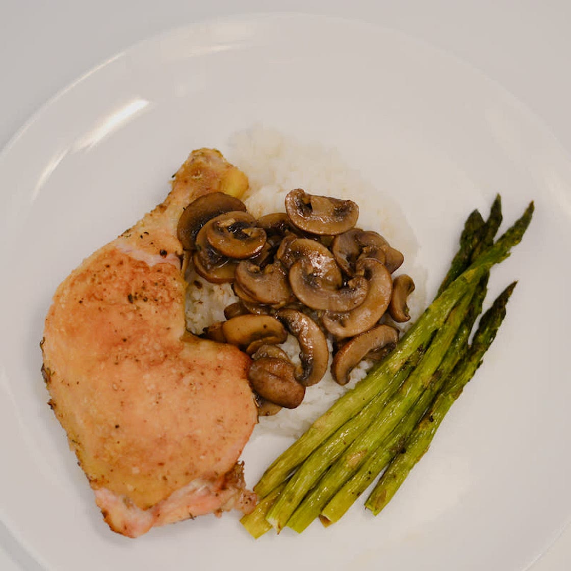 Braised Chicken Legs and Mushrooms