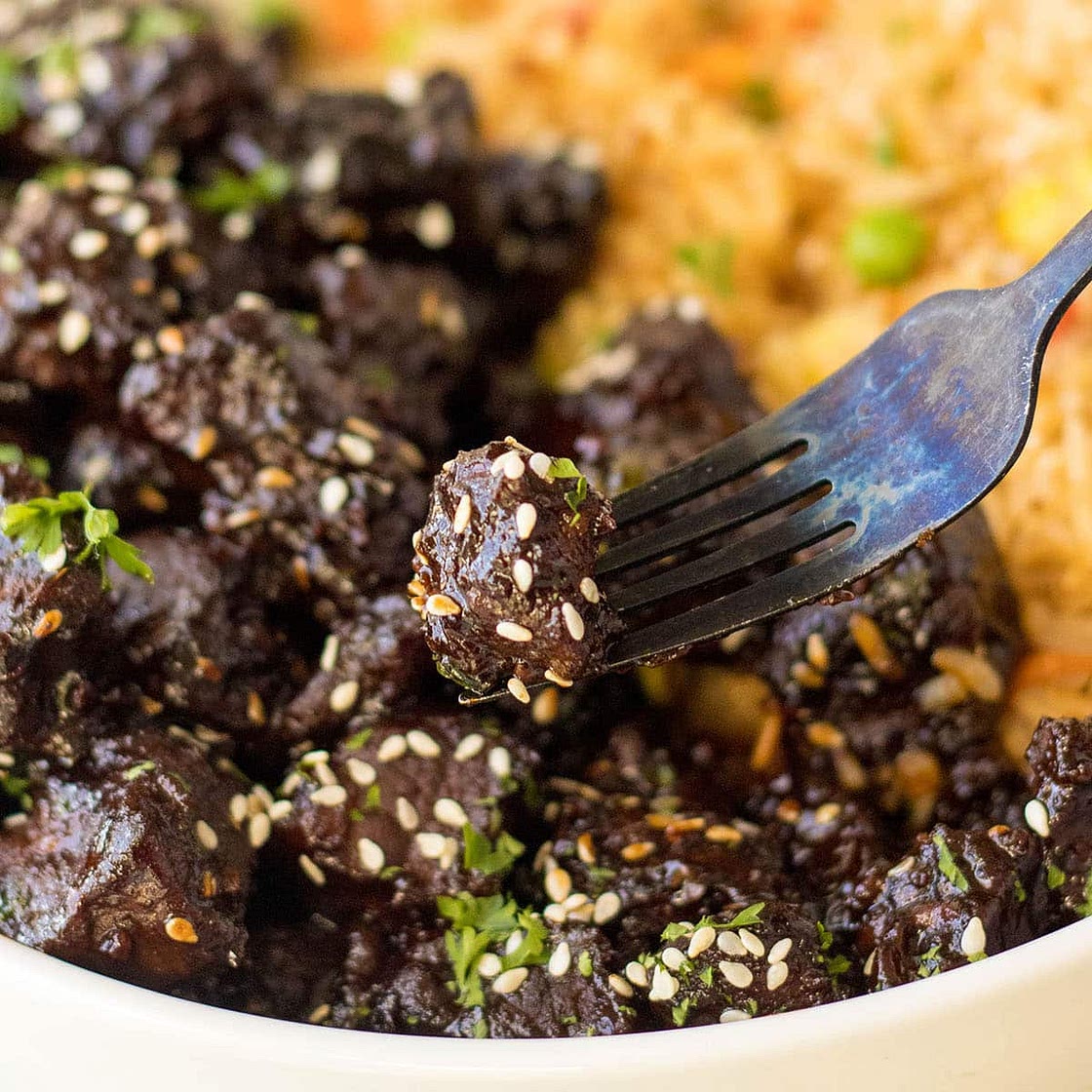 Slow Cooker Honey Garlic Steak Bites