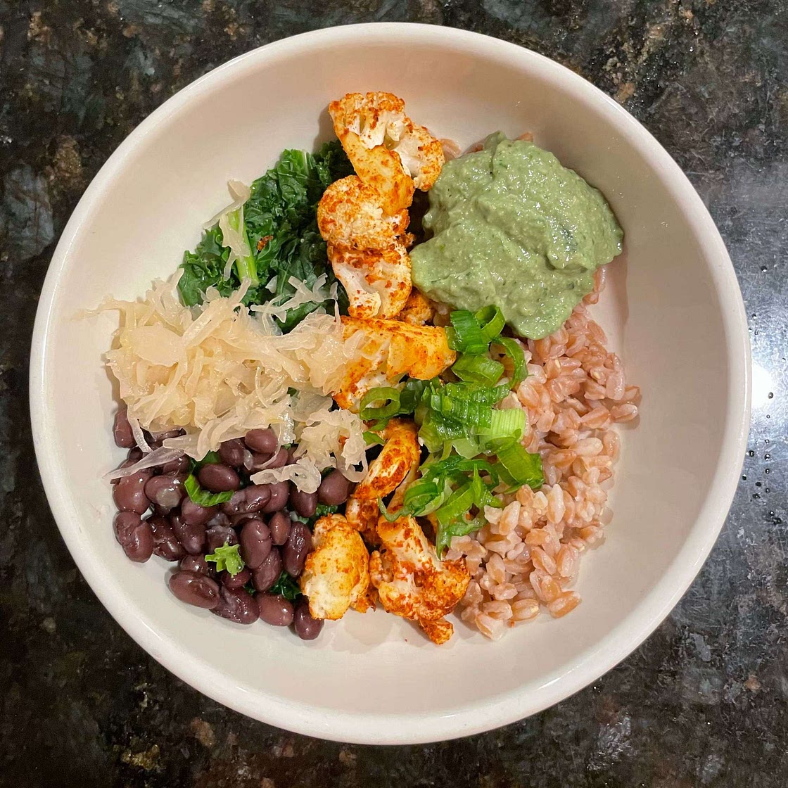 Black Bean Power Bowl with Avocado Pesto