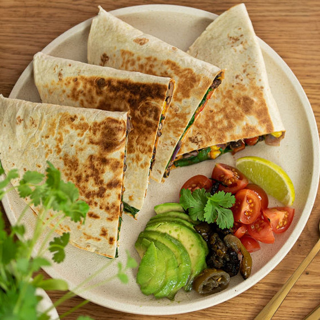 BLACK BEAN QUESADILLAS