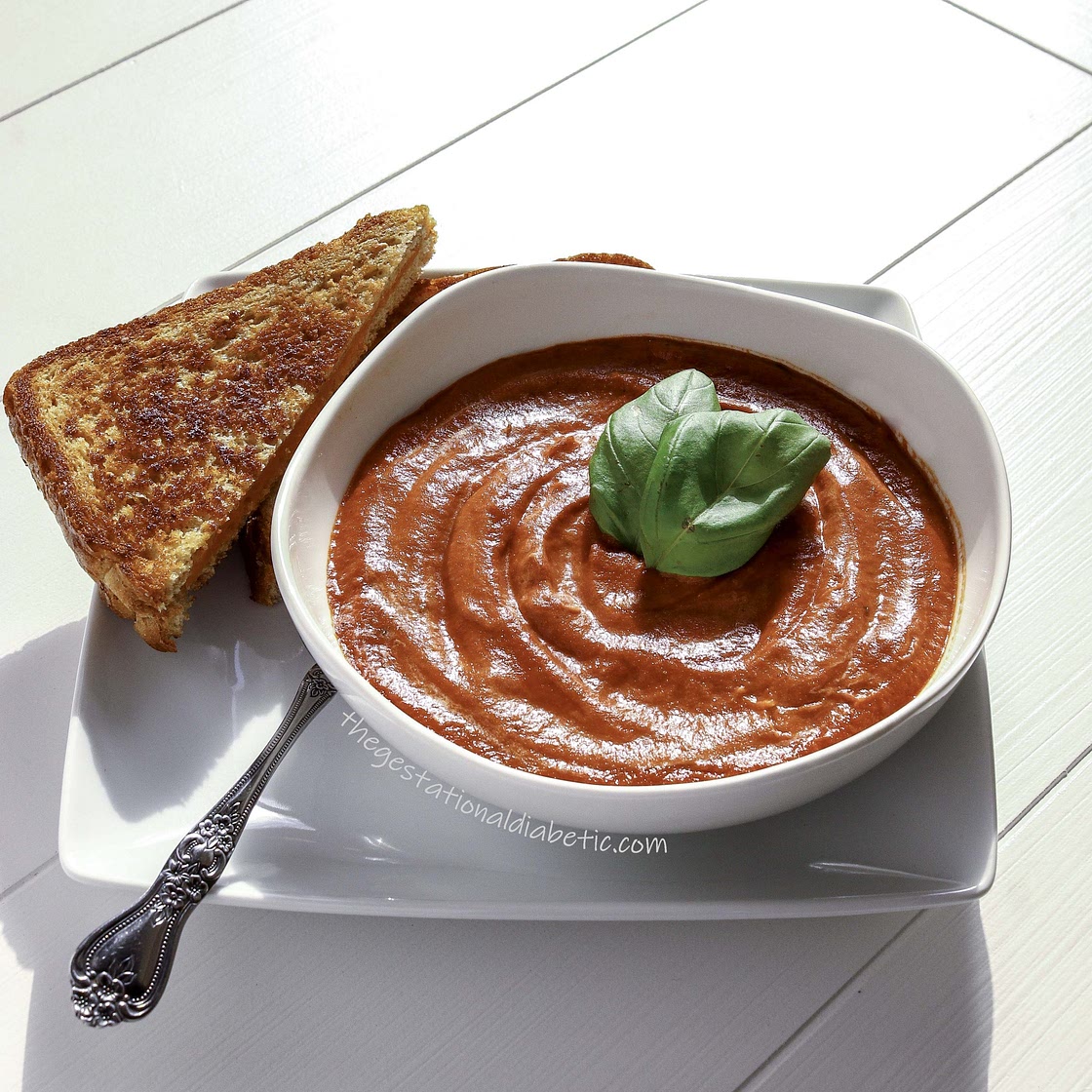 Tangy Tomato Soup with Grilled Cheese
