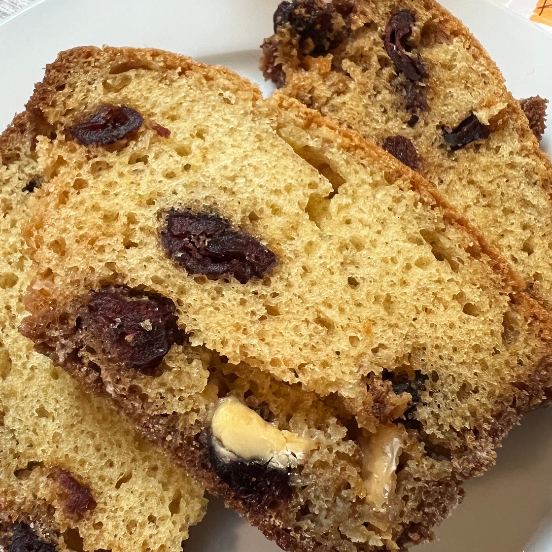 white chocolate cranberry bread