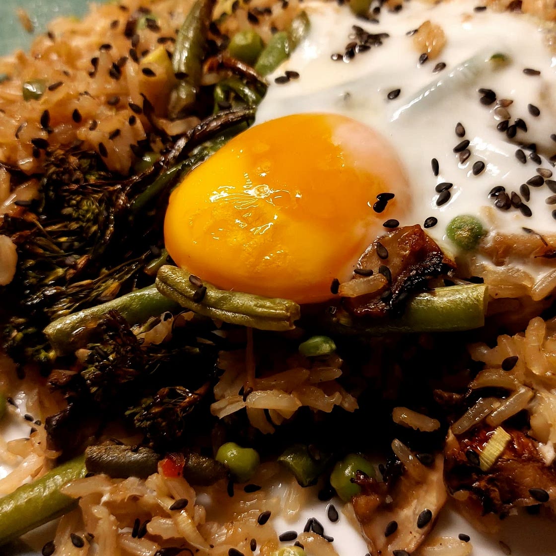 Vegetarian baked fried rice